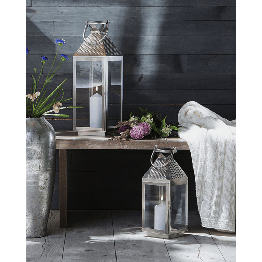 Lanterna BALI Aço inoxidável 55 cm Prateado Lanterna BALI Aço inoxidável 55 cm Prateado