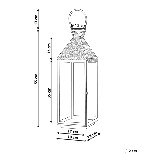 Lanterna BALI Aço inoxidável 55 cm Prateado Lanterna BALI Aço inoxidável 55 cm Prateado