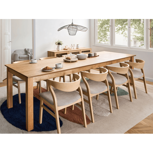 Mesa de jantar extensível MADURA Freixo claro 180280 cm 100 cm