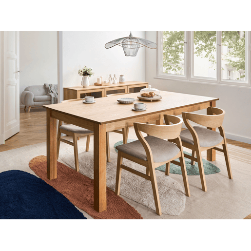 Mesa de jantar extensível MADURA Freixo claro 180280 cm 100 cm