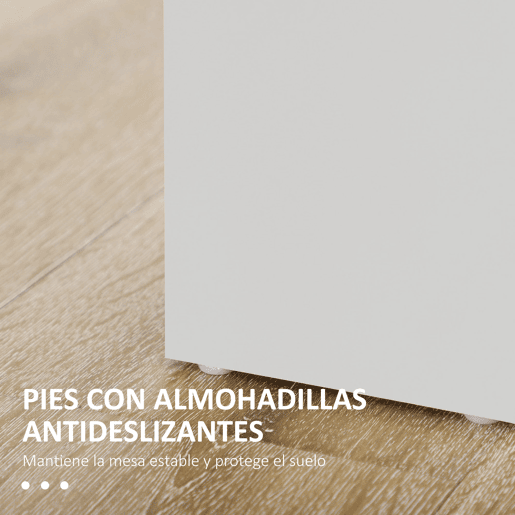 HOMCOM Mesa de Sala de Jantar para 4-6 Pessoas Mesa de Cozinha Retangular Estilo Moderno com Bancada de Melamina de Madeira Carga 50 kg 120x69x75 cm Cinza e Branco