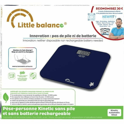 Balança digital para casa de banho Little Balance Kinetic Auto Azul Balança digital para casa de banho Little Balance Kinetic Auto Azul