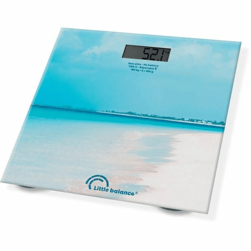 Balança digital para casa de banho Little Balance Caribe Azul