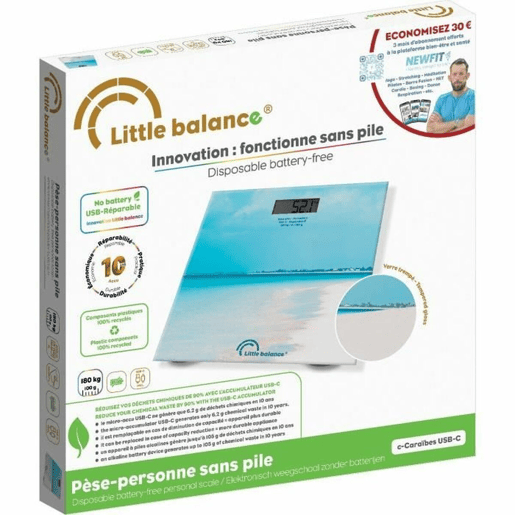 Balança digital para casa de banho Little Balance Caribe Azul