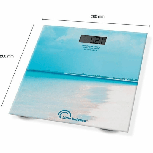 Balança digital para casa de banho Little Balance Caribe Azul