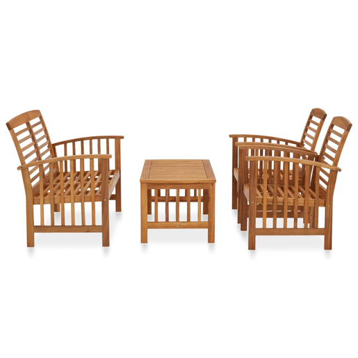 Conjunto de móveis de jardim para exterior 4 peças em madeira maciça de acácia 02_0016222 Conjunto de móveis de jardim para exterior 4 peças em madeira maciça de acácia 02_0016222