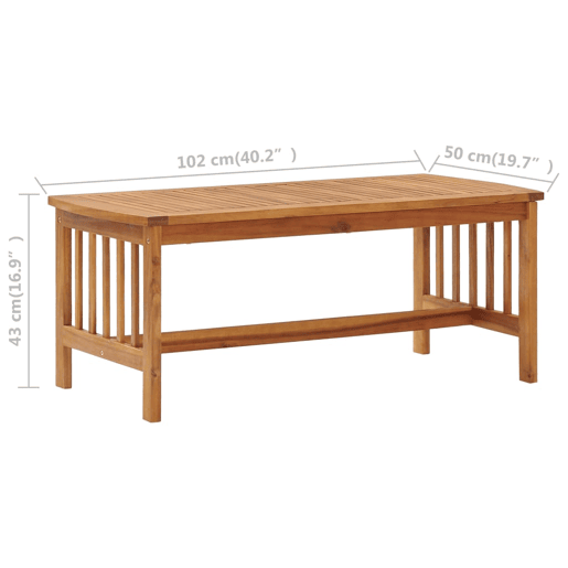 Conjunto de móveis de jardim para exterior 4 peças em madeira maciça de acácia 02_0016222 Conjunto de móveis de jardim para exterior 4 peças em madeira maciça de acácia 02_0016222