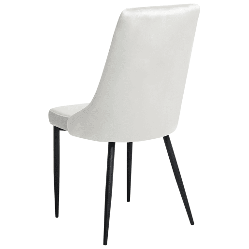 Conjunto de 2 cadeiras de jantar AVENIR Veludo Branco creme