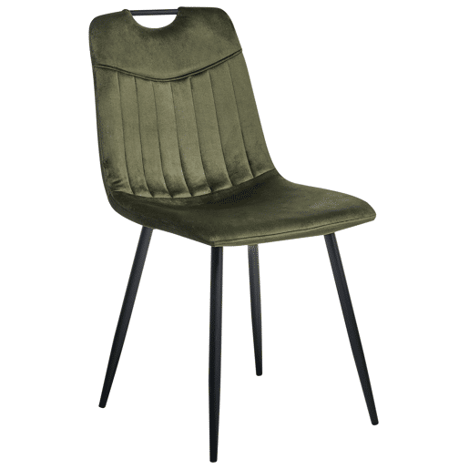 Conjunto de 4 cadeiras de jantar ARGYLE Veludo Verde escuro
