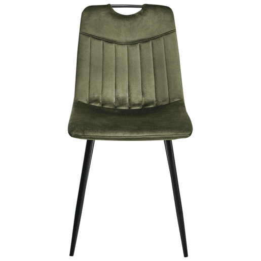 Conjunto de 4 cadeiras de jantar ARGYLE Veludo Verde escuro