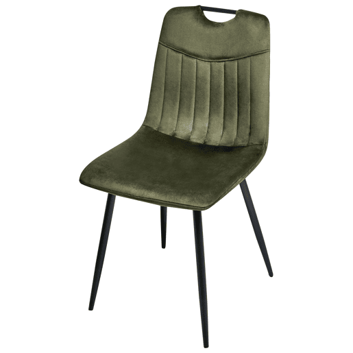 Conjunto de 4 cadeiras de jantar ARGYLE Veludo Verde escuro