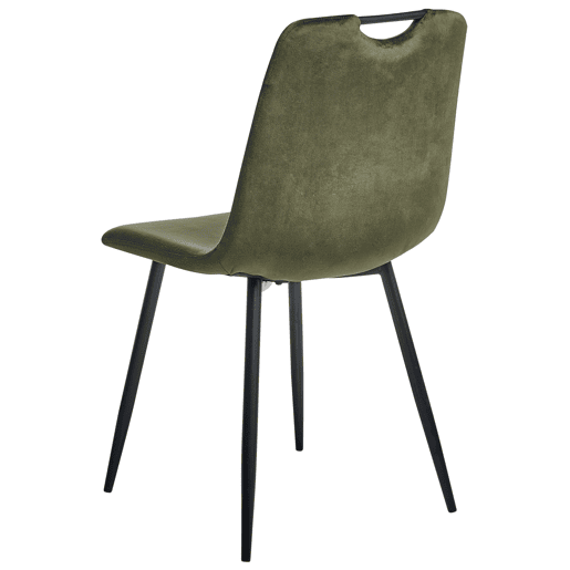 Conjunto de 4 cadeiras de jantar ARGYLE Veludo Verde escuro