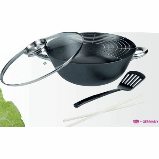 Frigideira Wok GSW Aço Aço forjado Ø 32 cm 4 Peças