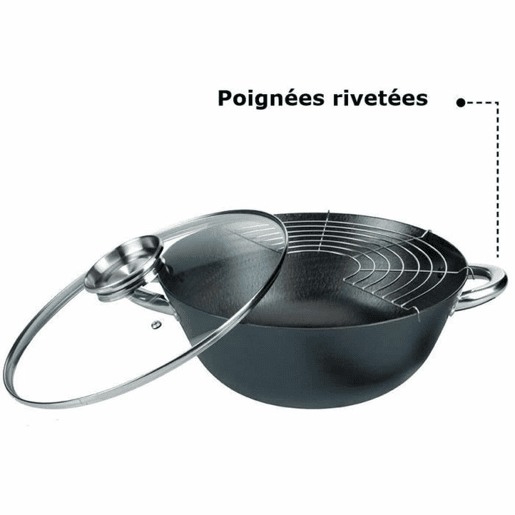 Frigideira Wok GSW Aço Aço forjado Ø 32 cm 4 Peças