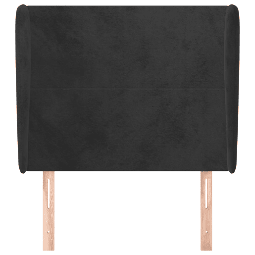 vidaXL Cabeceira de cama c abas veludo 93x23x118128 cm preto