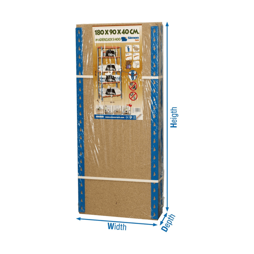 Estantes Simon Rack Maderclick 5400 750 kg Metal Madeira 5 Prateleiras Aglomerado (180 x 90 x 40 cm)