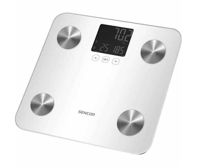 Báscula digital de baño sencor sbs 6025wh blanco 180 kg