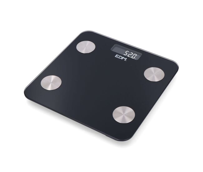 Báscula digital de baño edm 07613 body composition negro 180 kg