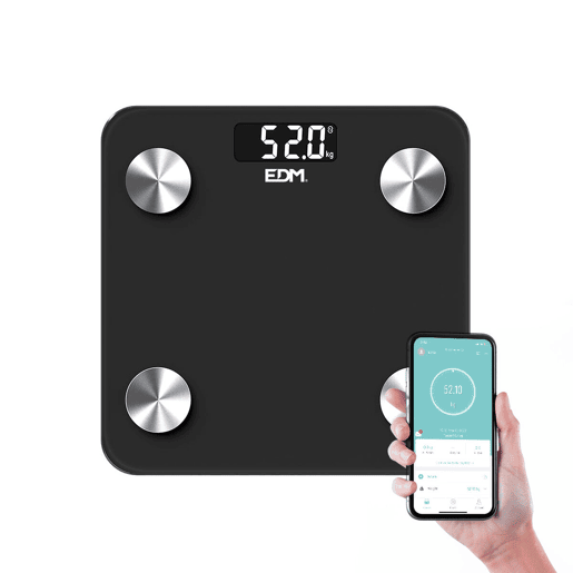 Balança digital para casa de banho EDM 07613 Body Composition Preto 180 kg