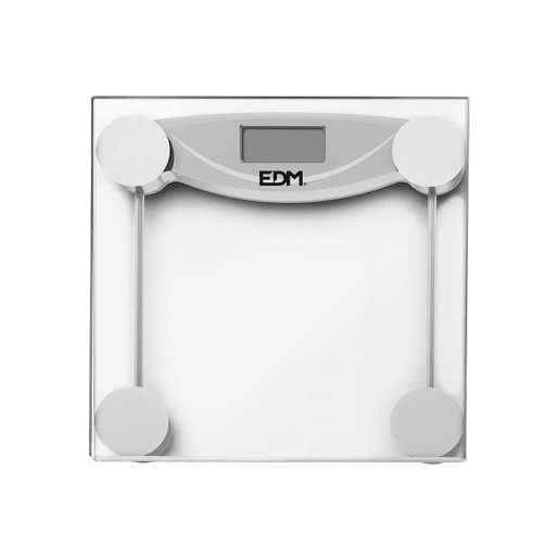 Balança digital para casa de banho EDM 07520 Preto Transparente Cristal 180 kg