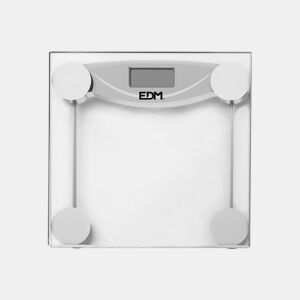 Balança digital para casa de banho EDM 07520 Preto Transparente Cristal 180 kg