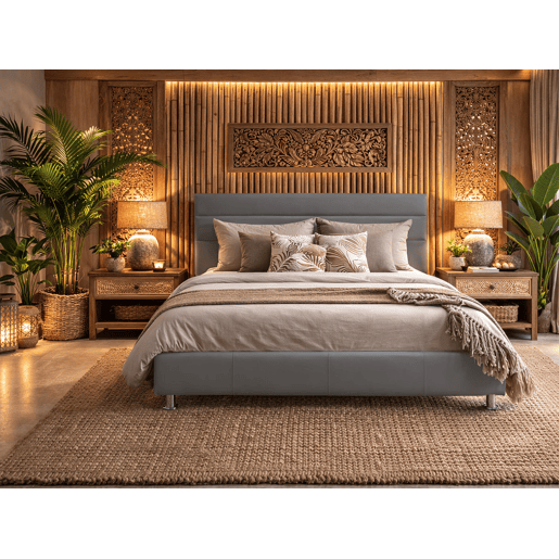 Cama de Casal Star (Cinza)(200×180 cm) Cama de Casal Star (Cinza)(200×180 cm)