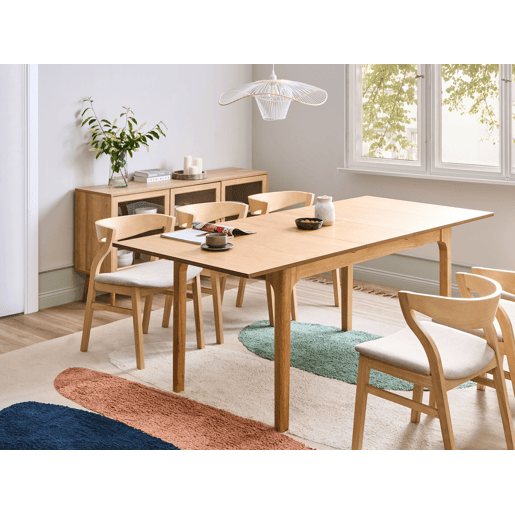 Mesa de jantar extensível DELMAS Freixo claro 160200 cm 90 cm