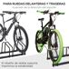 Aparcamiento para Bicicleta Acero HOMCOM Aparcamiento para Bicicleta Acero HOMCOM Negro