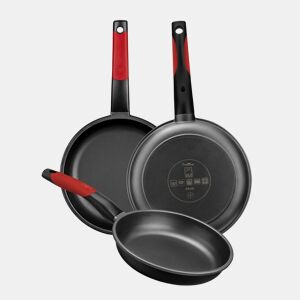 Frigideira antiaderente BRA A411224 Ø 24 cm Preto Vermelho Aço inoxidável Alumínio