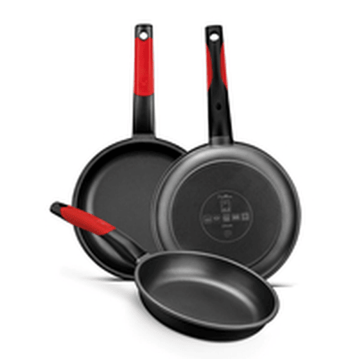 Frigideira antiaderente BRA A411224 Ø 24 cm Preto Vermelho Aço inoxidável Alumínio