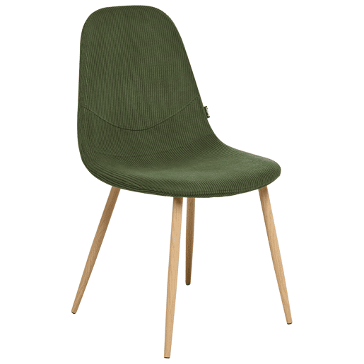 Conjunto de 2 cadeiras de jantar HILDEN Bombazine Verde
