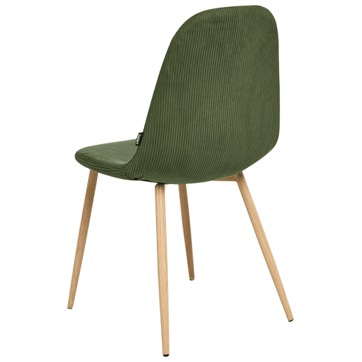 Conjunto de 2 cadeiras de jantar HILDEN Bombazine Verde