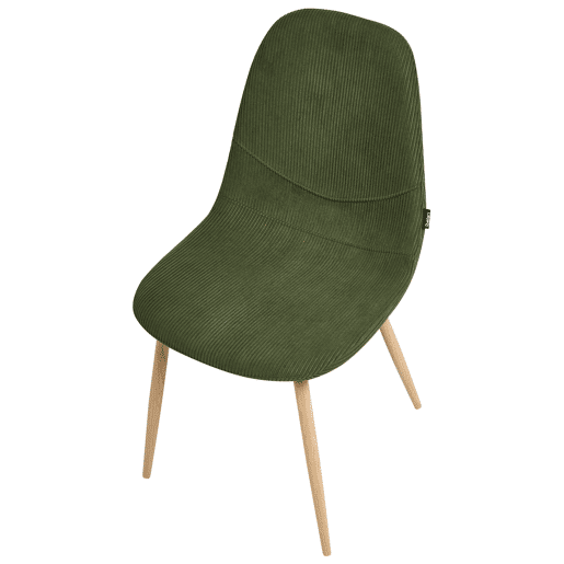 Conjunto de 2 cadeiras de jantar HILDEN Bombazine Verde