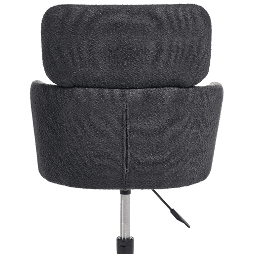 Cadeira de escritório ALENA Bouclé Preto