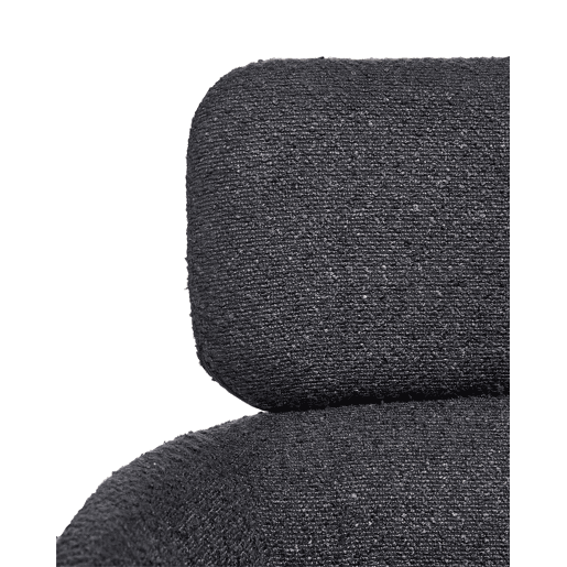 Cadeira de escritório ALENA Bouclé Preto