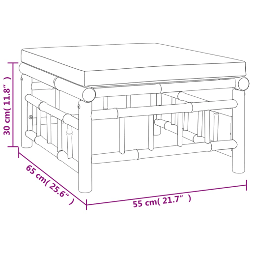Móveis de jardim móveis de exterior Conjunto de móveis de 3 peças com almofadas de bambu cinza escuro 02_0015968 Móveis de jardim móveis de exterior Conjunto de móveis de 3 peças com almofadas de bambu cinza escuro 02_0015968