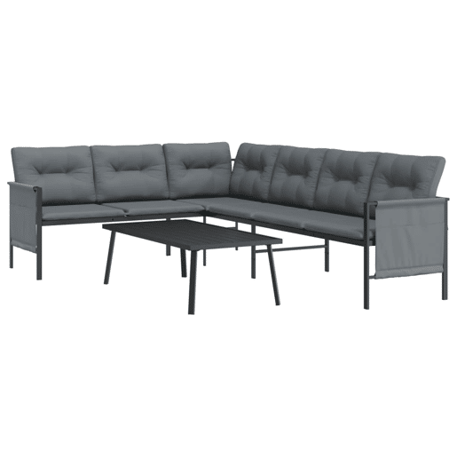Móveis de jardim móveis de exterior conjunto de móveis 2 peças aço antracite 02_0015880 Móveis de jardim móveis de exterior conjunto de móveis 2 peças aço antracite 02_0015880
