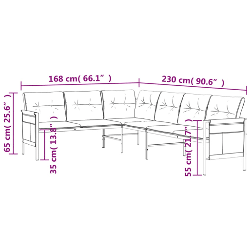 Móveis de jardim móveis de exterior conjunto de móveis 2 peças aço antracite 02_0015880 Móveis de jardim móveis de exterior conjunto de móveis 2 peças aço antracite 02_0015880