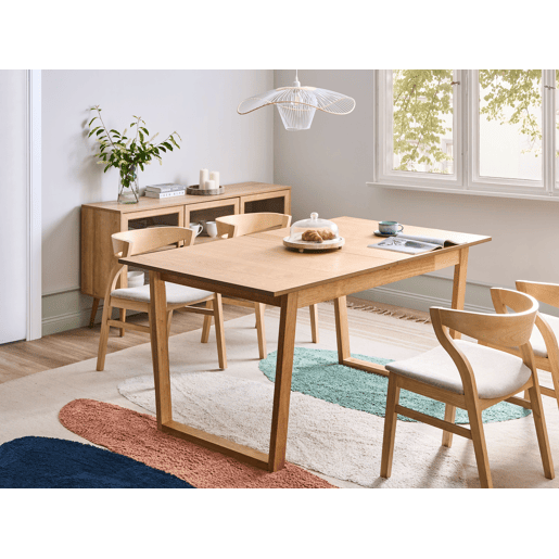 Mesa de jantar extensível CAMDEN Freixo claro 160200 cm 95 cm