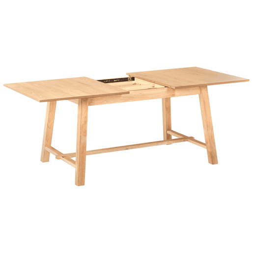 Mesa de jantar extensível BARNES Freixo claro 160200 cm 90 cm