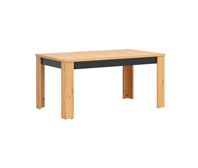 Mesa de comedor extensible para 4 a 6 personas Glenn Madera y Negro