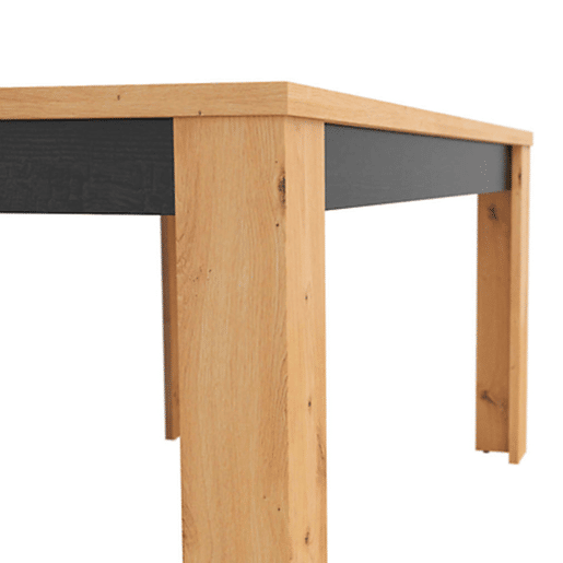 Mesa de jantar extensível para 4 a 6 pessoas Glenn, em madeira e preto
