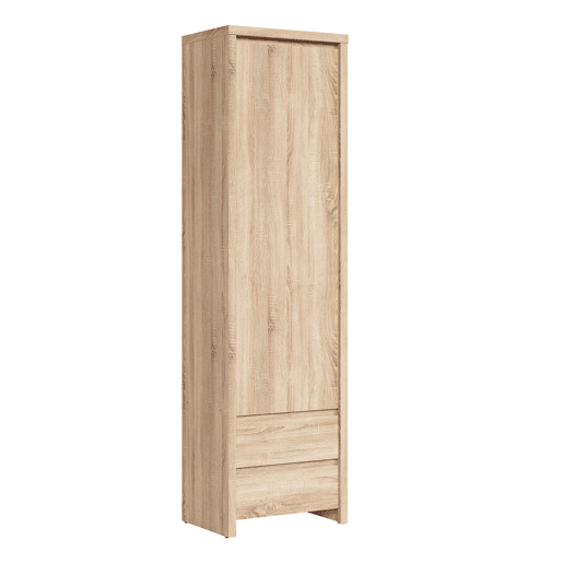 Roupeiro coluna 1 porta 2 gavetas Soren Madeira