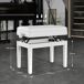 Banqueta para Piano PU, Madera de Caucho HOMCOM Banqueta para Piano PU, Madera de Caucho HOMCOM Blanco