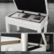 Banqueta para Piano PU, Madera de Caucho HOMCOM Banqueta para Piano PU, Madera de Caucho HOMCOM Blanco