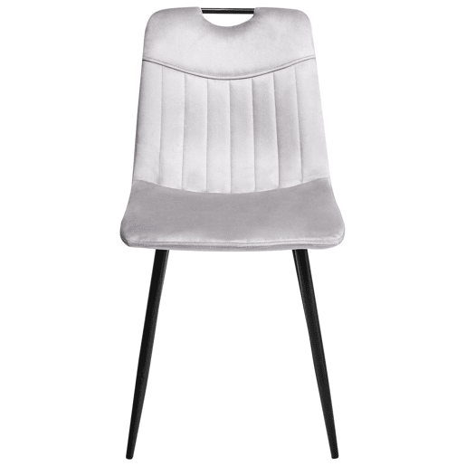Conjunto de 4 cadeiras de jantar ARGYLE Veludo Cinzento claro