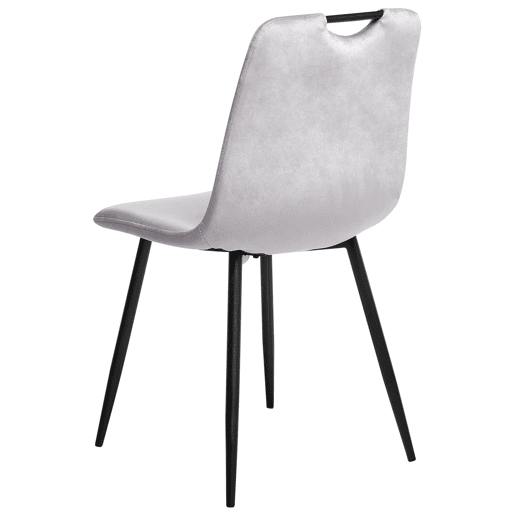 Conjunto de 4 cadeiras de jantar ARGYLE Veludo Cinzento claro