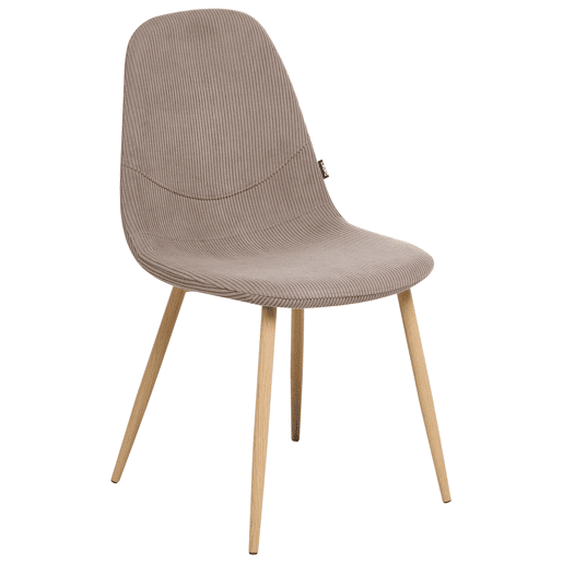 Conjunto de 2 cadeiras de jantar HILDEN Bombazine Taupe