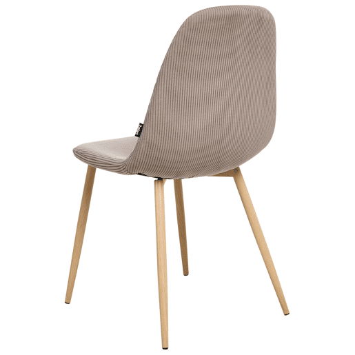 Conjunto de 2 cadeiras de jantar HILDEN Bombazine Taupe
