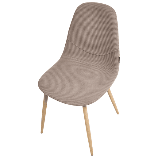 Conjunto de 2 cadeiras de jantar HILDEN Bombazine Taupe